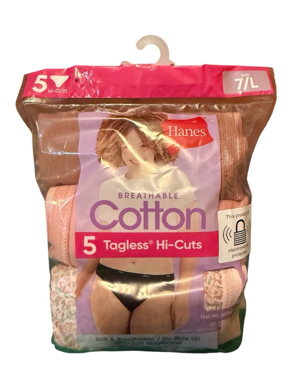 Hanes Cotton Hi-Cut Panties Pack - Pink and Tan Mix (5 Pack)